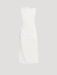 Draped Crêpe Midi Dress