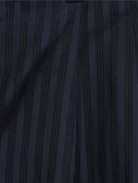 Linear Cotton Pleated Trousers