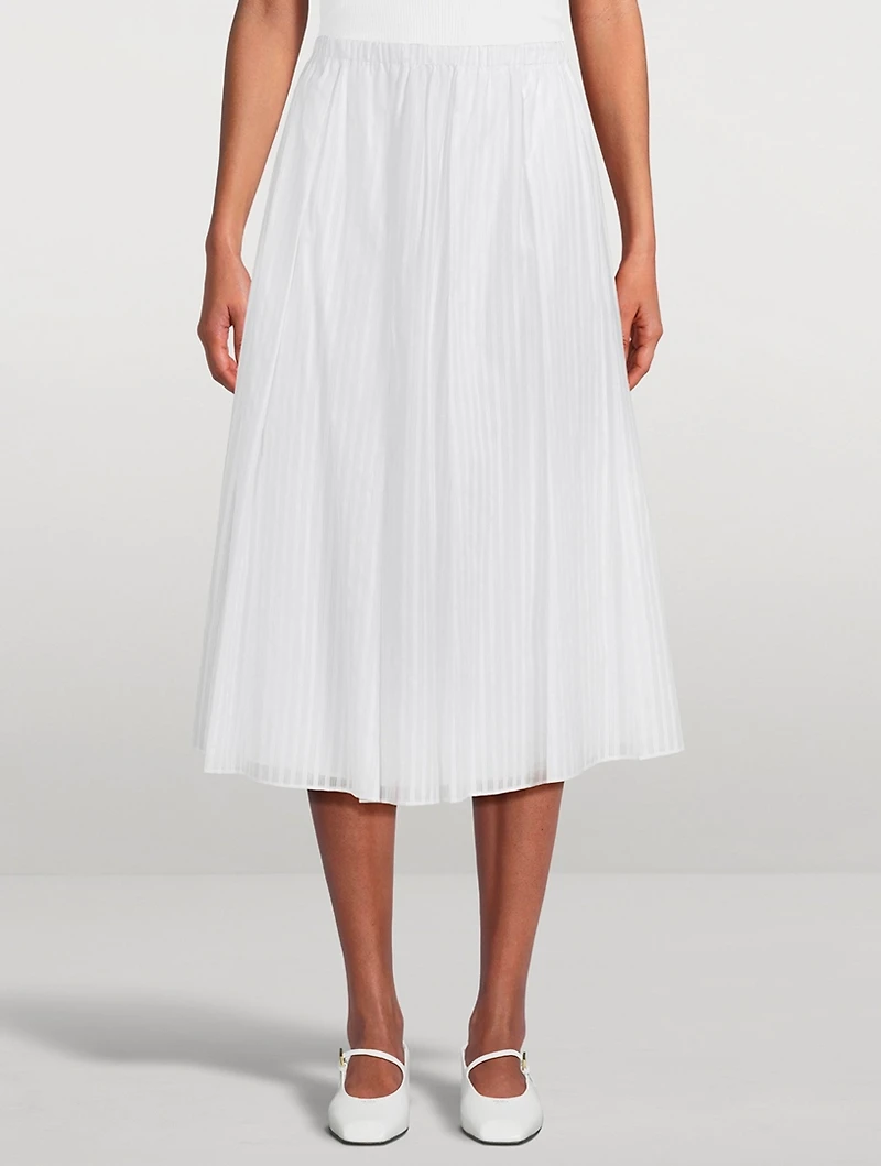 Pleated Midi Skirt
