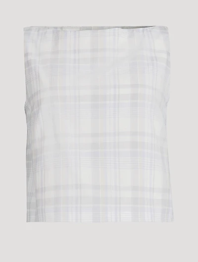 Sleeveless Top Plaid Print