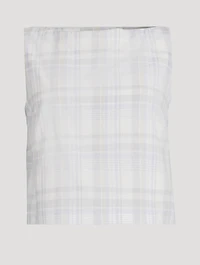 Sleeveless Top Plaid Print