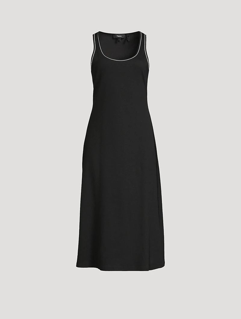Ribbed Jersey Midi Dress