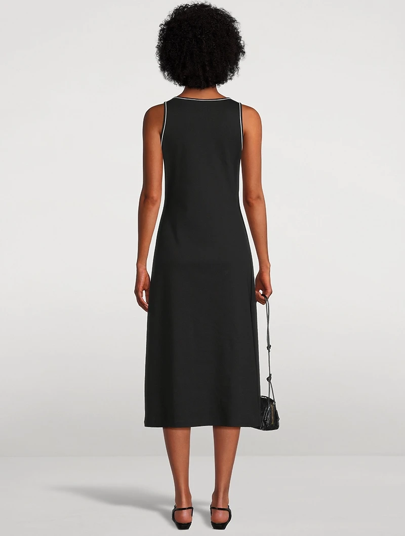 Ribbed Jersey Midi Dress