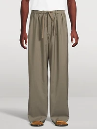 Wool Relaxed Drawstring Pants