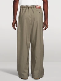 Wool Relaxed Drawstring Pants