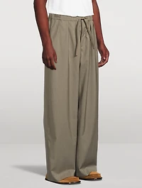 Wool Relaxed Drawstring Pants