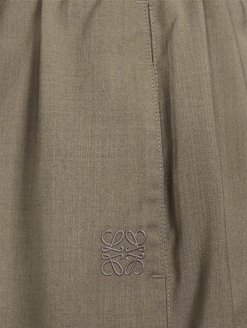 Wool Relaxed Drawstring Pants