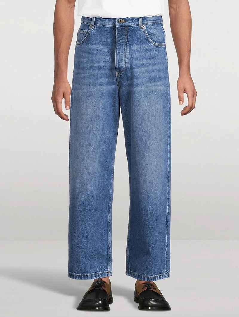 Curved-Leg Jeans