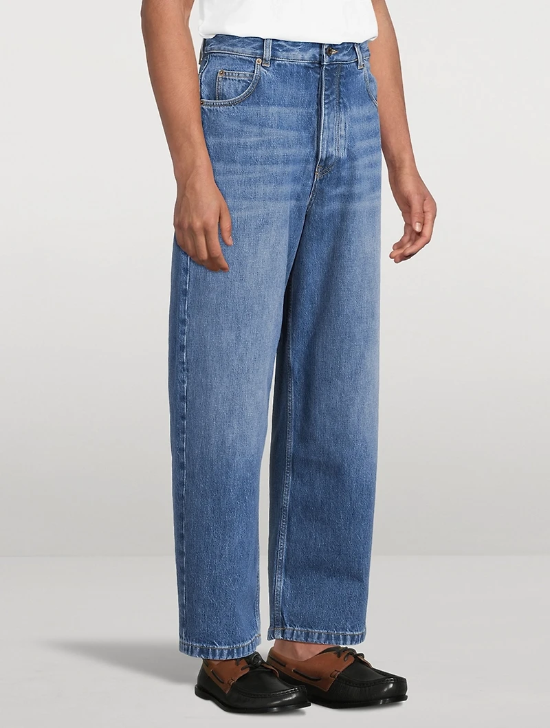 Curved-Leg Jeans