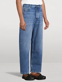 Curved-Leg Jeans