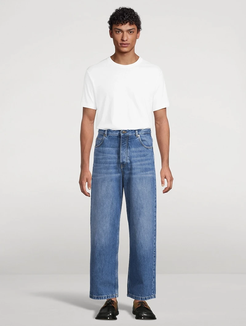 Curved-Leg Jeans