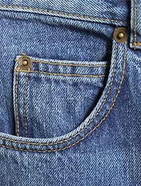 Curved-Leg Jeans
