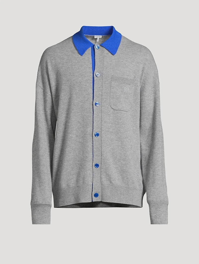 Wool Polo Cardigan