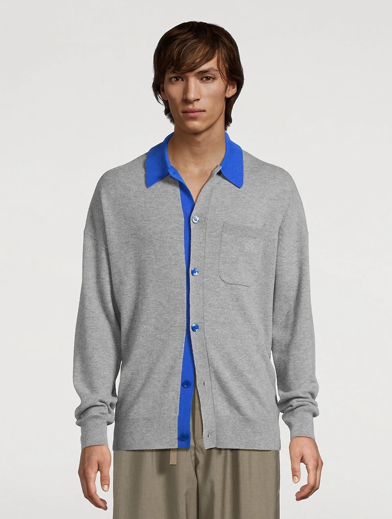 Wool Polo Cardigan