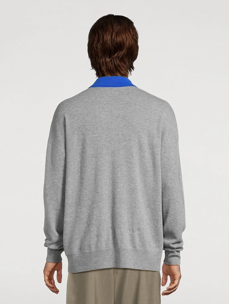 Wool Polo Cardigan