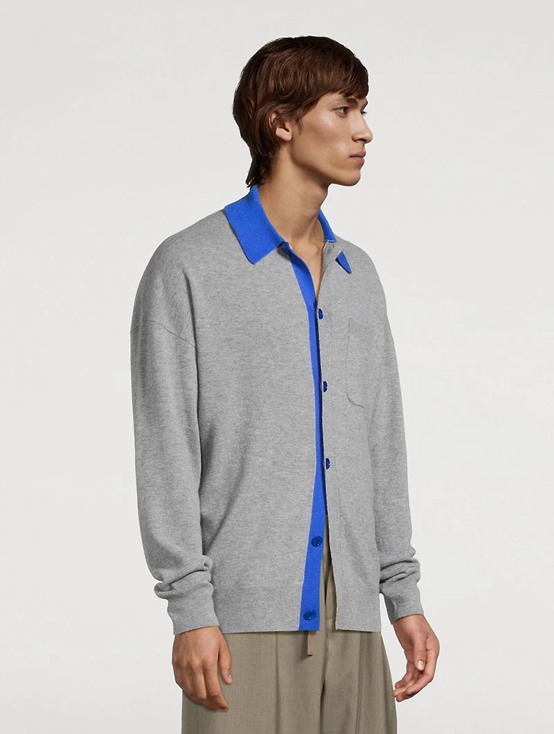 Wool Polo Cardigan