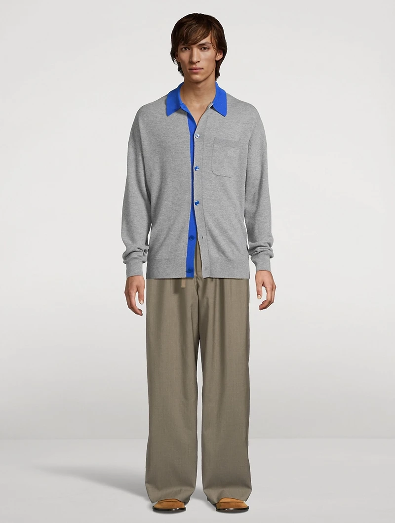 Wool Polo Cardigan