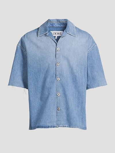 Denim Short-Sleeve Shirt