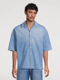 Denim Short-Sleeve Shirt