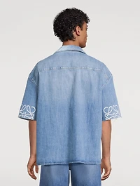 Denim Short-Sleeve Shirt