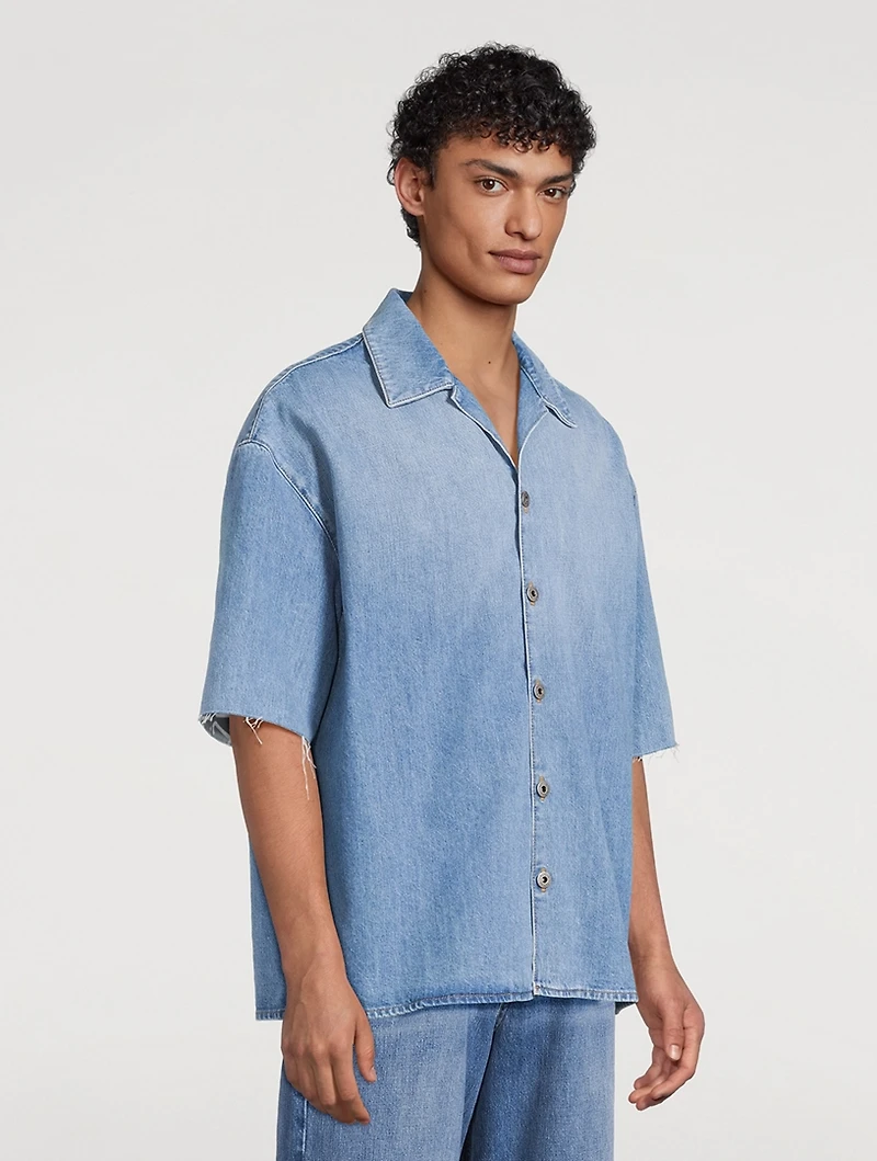 Denim Short-Sleeve Shirt