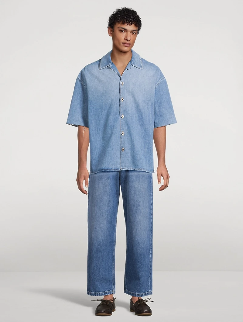 Denim Short-Sleeve Shirt