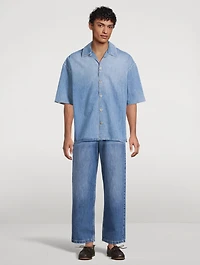 Denim Short-Sleeve Shirt