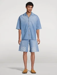 Anagram Denim Shorts