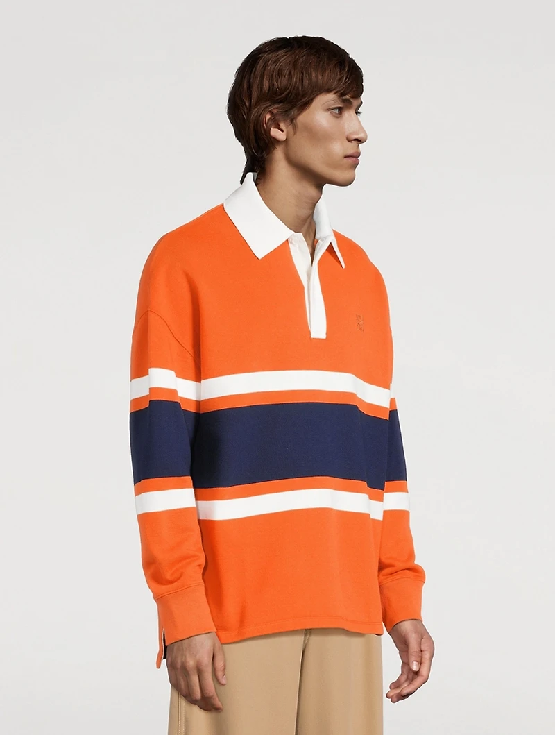Cotton Polo Long-Sleeve Shirt