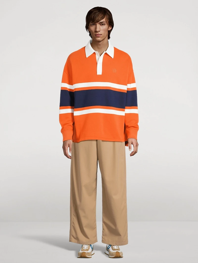 Cotton Polo Long-Sleeve Shirt