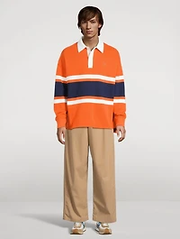 Cotton Polo Long-Sleeve Shirt