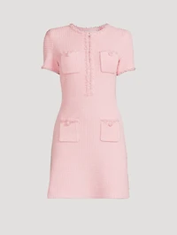 Embellished Knit Mini Dress