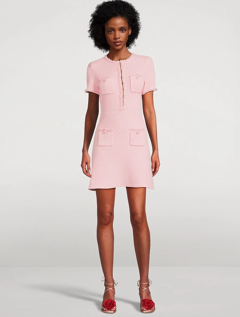 Embellished Knit Mini Dress