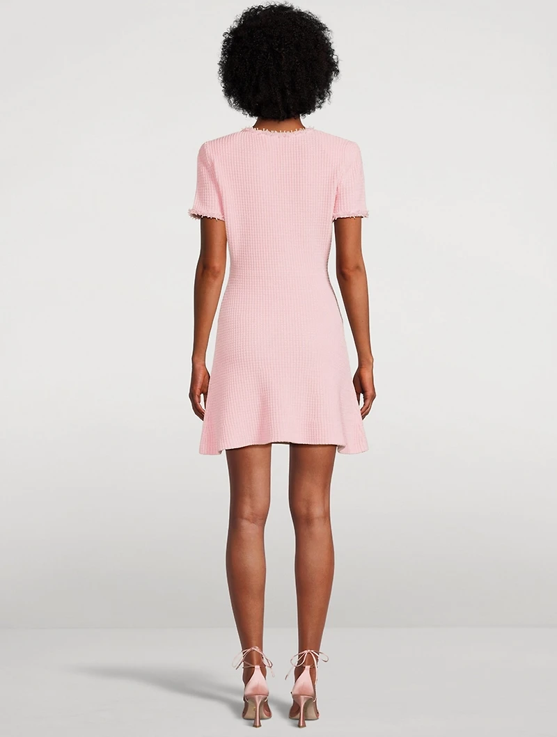 Embellished Knit Mini Dress