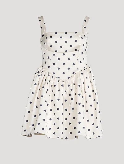 Corset Mini Dress Polka Dot Print