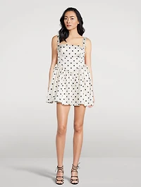 Corset Mini Dress Polka Dot Print