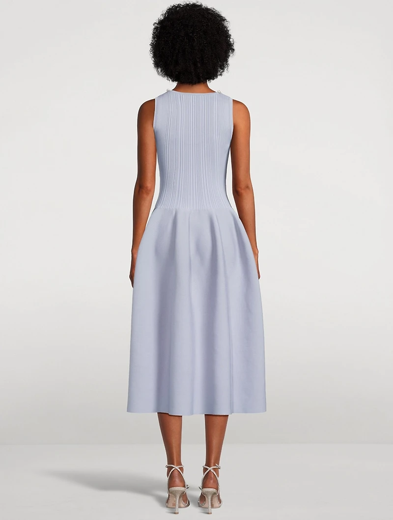 Embellished Knit Midi Dress