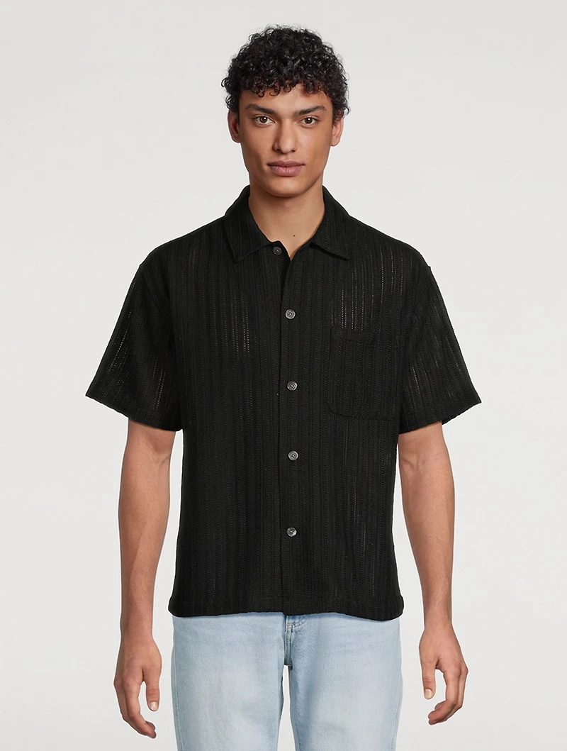 Crochet Short-Sleeve Shirt