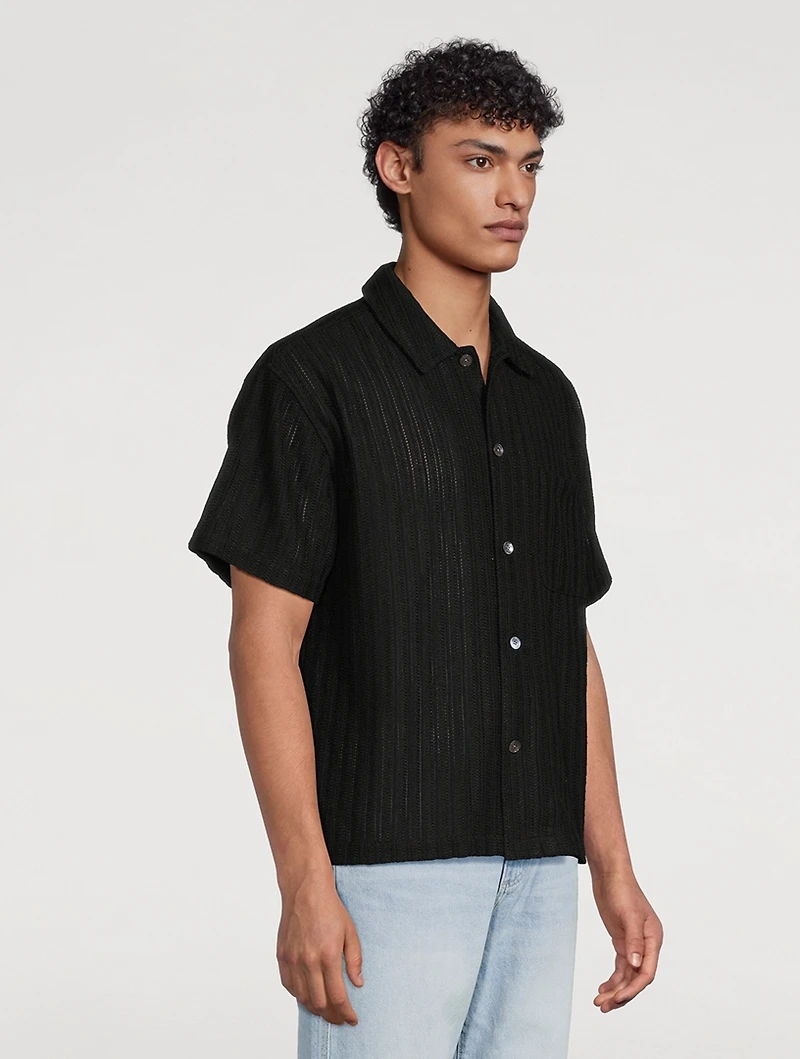 Crochet Short-Sleeve Shirt