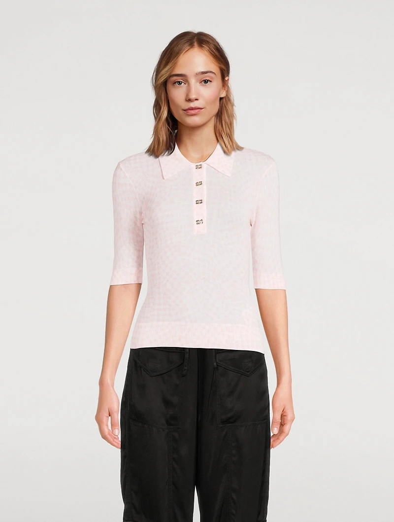Polo Shirt Gingham Print