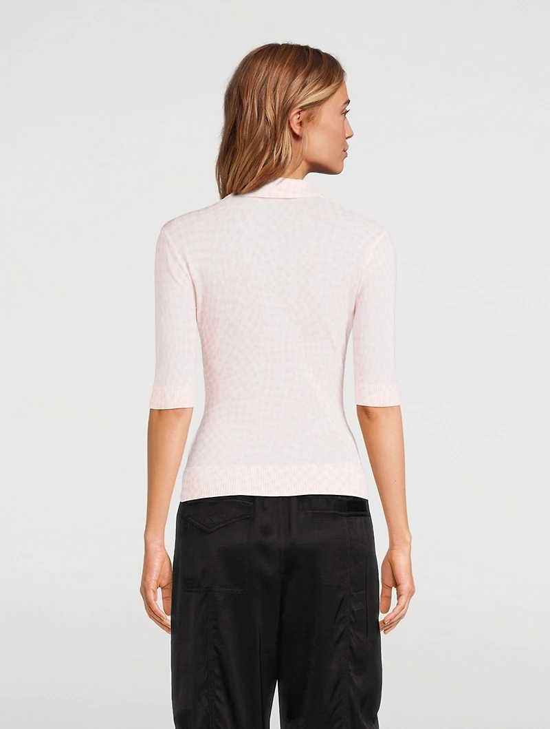 Polo Shirt Gingham Print