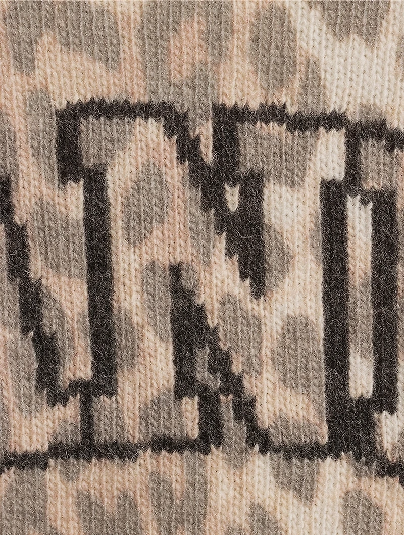 Wool-Blend T-Shirt Leopard Print