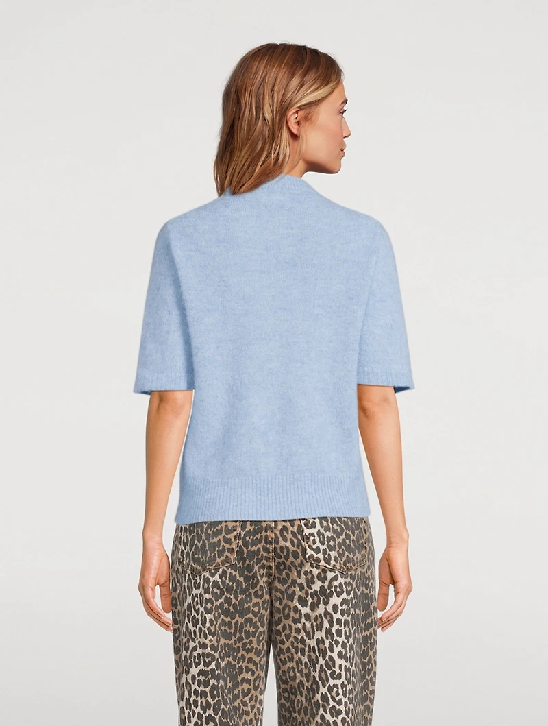 Alpaca-Blend Animals Jacquard T-Shirt