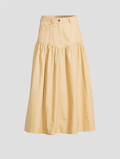 Gathered Midi Skirt