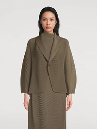 Soft Fold Pleats Cardigan