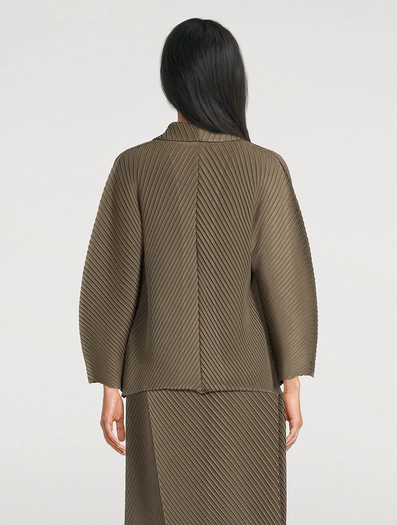 Soft Fold Pleats Cardigan