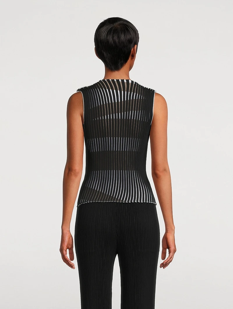 Plating Knit Top