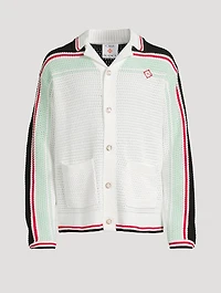 Cotton Tennis Crochet Shirt Jacket