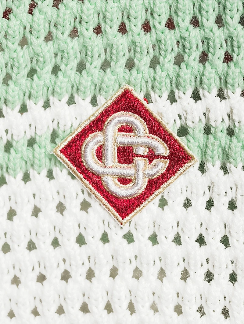 Cotton Tennis Crochet Shirt Jacket