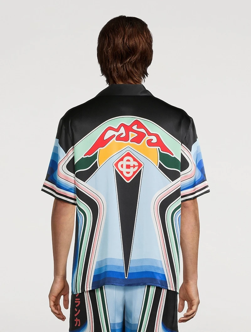 Graphic Mountain Silk Short-Sleeve Shirt